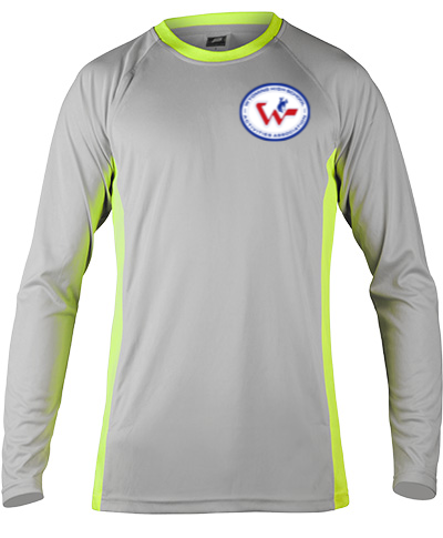 Long Sleeve Gray Performance With Neon Green Side Insert