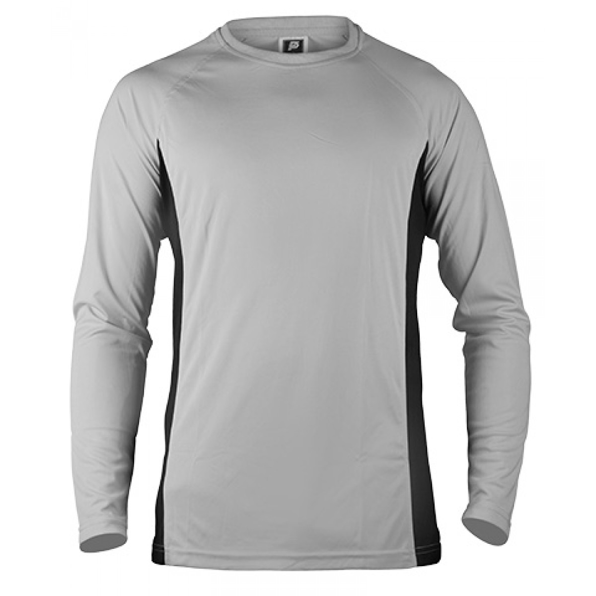 Long Sleeve Gray Performance With Black Side Insert